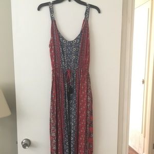 Maxi dress with split in front.